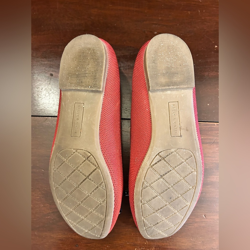 Kelly & Katie Sasha Ballet Flats Heart Red Size 6 - Picture 4 of 7